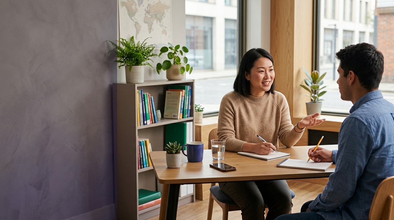 Minh họa cảnh nói cho thẻ gợi ý IELTS Mô tả một nơi nhàm chán