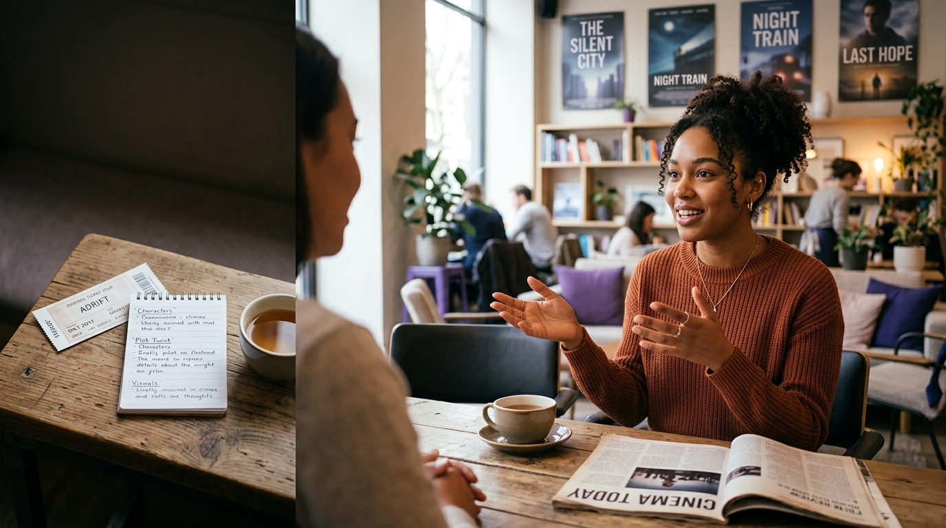 Cảnh nói minh họa cho thẻ gợi ý IELTS Mô tả một bộ phim bạn đã xem gần đây